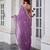 Lavender embroidered embellished shimmer chiffon bollywood saree with blouse