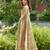 Beige embroidered shimmer chiffon bollywood saree with blouse