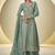Dark-green embroidered simar silk salwar suit