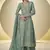 Dark-green embroidered simar silk salwar suit