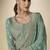 Dark-green embroidered simar silk salwar suit