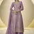 Dark-purple embroidered simar silk salwar suit
