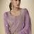 Dark-purple embroidered simar silk salwar suit