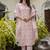 Light-peach cotton kota checks salwar suit