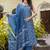 Blue cotton kota checks salwar suit