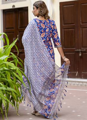 Light-purpel cotton kota checks salwar suit 3