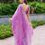 Light pink embroidered shimmer chiffon bollywood saree with blouse
