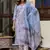 Off-white cotton kota checks salwar suit