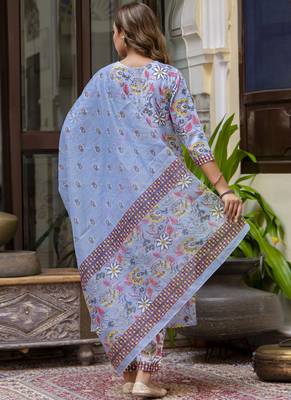 Off-white cotton kota checks salwar suit 3