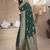 Green woven self design pure paithani silk saree with blouse