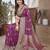 Light purple woven self design pure paithani silk saree with blouse