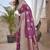 Light purple woven self design pure paithani silk saree with blouse