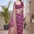 Light purple woven self design pure paithani silk saree with blouse