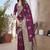 Wine woven self design pure paithani silk saree with blouse