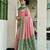 Baby pink floral print silk blend paithani saree with blouse