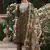 Brown embroidered viscose rayon salwar suit