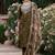 Brown embroidered viscose rayon salwar suit