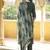 Dark-green embroidered viscose rayon salwar suit