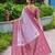 Lavender woven silk blend paithani saree with blouse