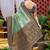 Mint green woven silk blend paithani saree with blouse