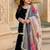 Designer viscose velvet embroidered work kids kurta sharara set