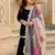 Designer viscose velvet embroidered work kids kurta sharara set