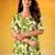 Fantastic Mehendi Green Floral Printed Silk Daily Wear Dress