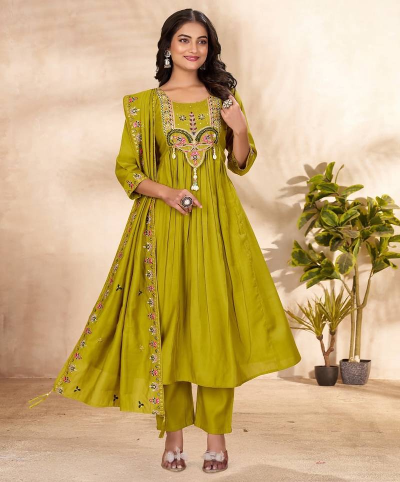 Designer anarkali suit with kurta ,pant , dupatta for women