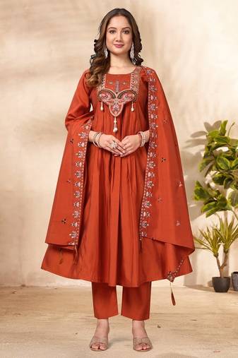 Designer anarkali suit with kurta ,pant , dupatta for women