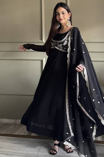 Designer anarkali suit with kurta ,pant , dupatta for women