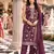 Wine color beautiful and ethnic viscose jacquard fabric designer embroidered suit