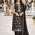 Black color beautiful and ethnic viscose jacquard fabric designer embroidered suit