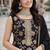 Black color beautiful and ethnic viscose jacquard fabric designer embroidered suit