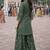 Green color beautiful and ethnic roman silk fabric designer embroidered suit