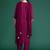 Cherry color smart and trendy viscose chanderi color casual kurta set