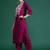 Cherry color smart and trendy viscose chanderi color casual kurta set