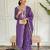 Lavender color smart and trendy viscose chanderi color casual kurta set