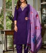 Voilet color smart and trendy viscose rayon color casual kurta set