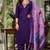 Voilet color smart and trendy viscose rayon color casual kurta set