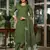 green viscose chanderi casual kurta set for women