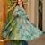 Green color smart and trendy viscose chanderi color casual kurta set