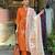 Orange color smart and trendy viscose chanderi color casual kurta set