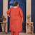 Rust color smart embroidered plus size kurta set for smart girlie looks