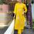 Yellow color smart and trendy viscose chanderi color casual kurta set