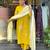 Yellow color smart and trendy viscose chanderi color casual kurta set