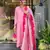 Pink color smart and trendy viscose chanderi color casual kurta set