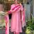 Pink color smart and trendy viscose chanderi color casual kurta set