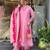 Pink color smart and trendy viscose chanderi color casual kurta set