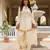 white japan satin embroidered kurta set for women