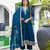 Teal blue color vichitra silk fabric designer embroidery work ethnic ceremonial suit